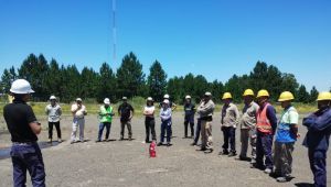 Simulacro de incendio en el Parque Industrial Concordia